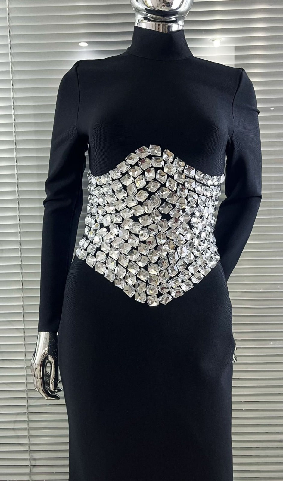 Ludovia Diamante Embellished Maxi Dress