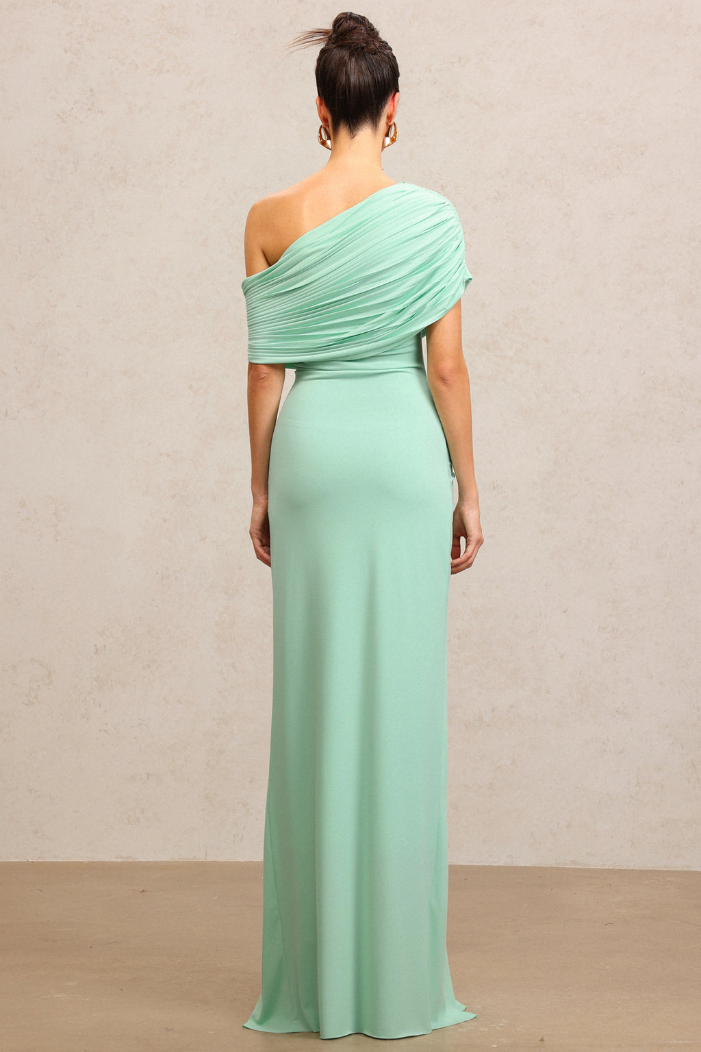 Venia Sleeveless Folds Maxi Dress