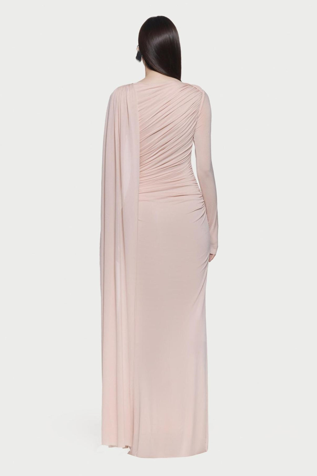 Hanayo Ruched Long Sleeve Maxi Dress