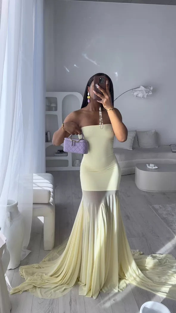 Dahlia Gown in Butter Yellow