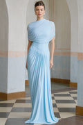 Catherine asymmetrical pleated maxi dress