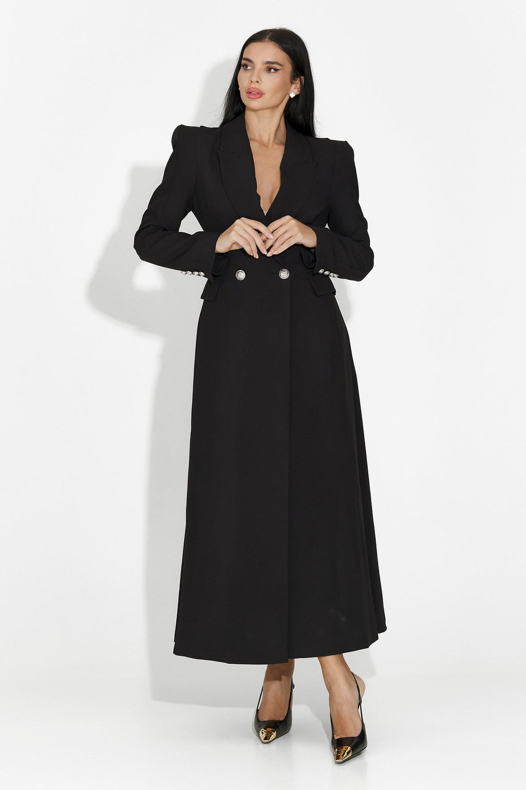 ELEGANT BLACK ILISHA BOGAS LADIES COAT