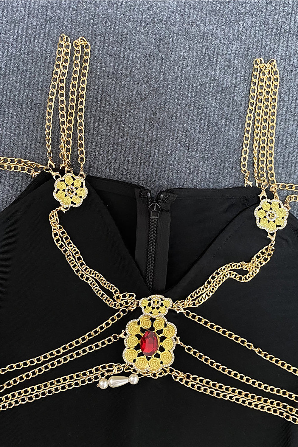 Spring Haute Couture Chain-Embellished Dress
