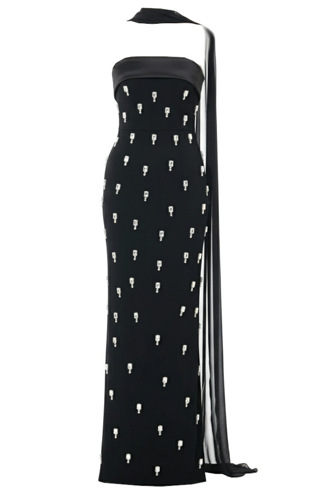 Animal Print Trench Coat Black White