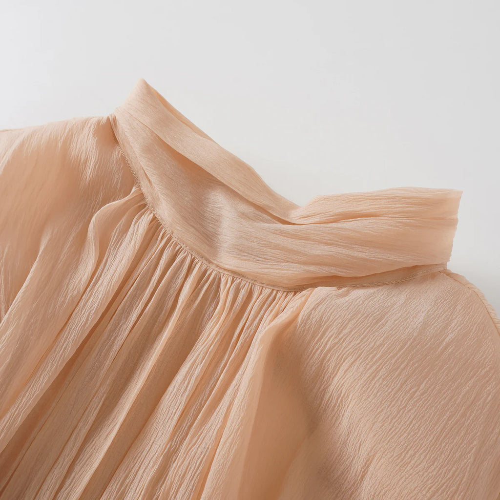 Téa cinched-waist floral-appliqué panelled mini dress