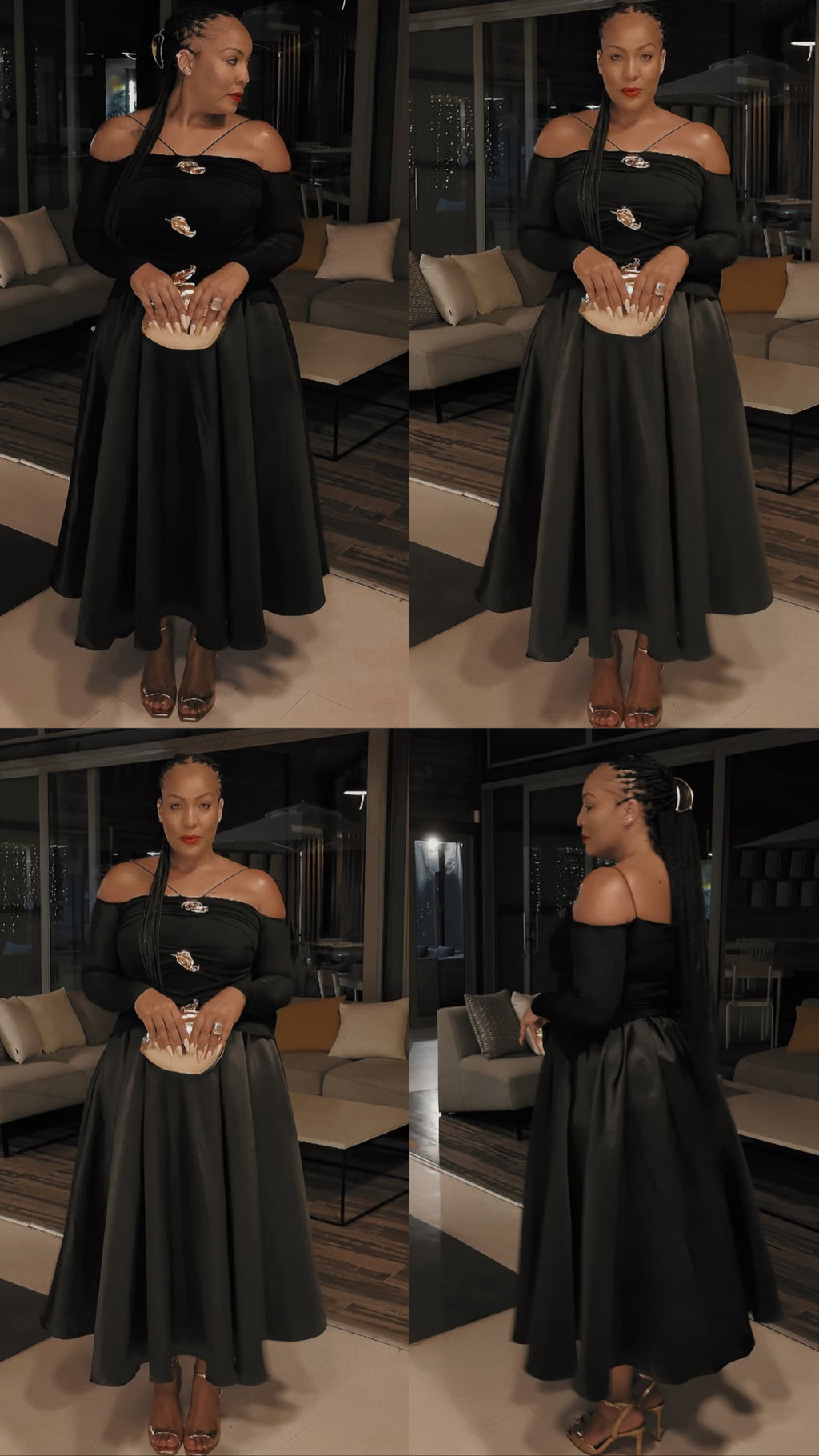 Katherine Off Shoulder Spaghetti Strap Maxi Dress