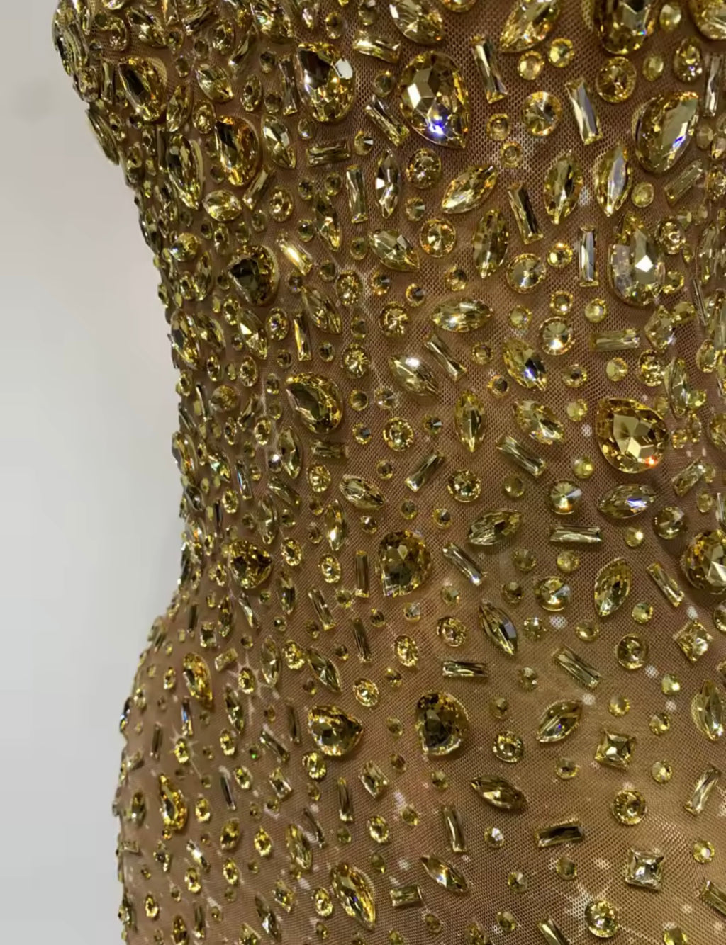 Sexy Sleeveless Rhinestone Bodycon Maxi Long Dress