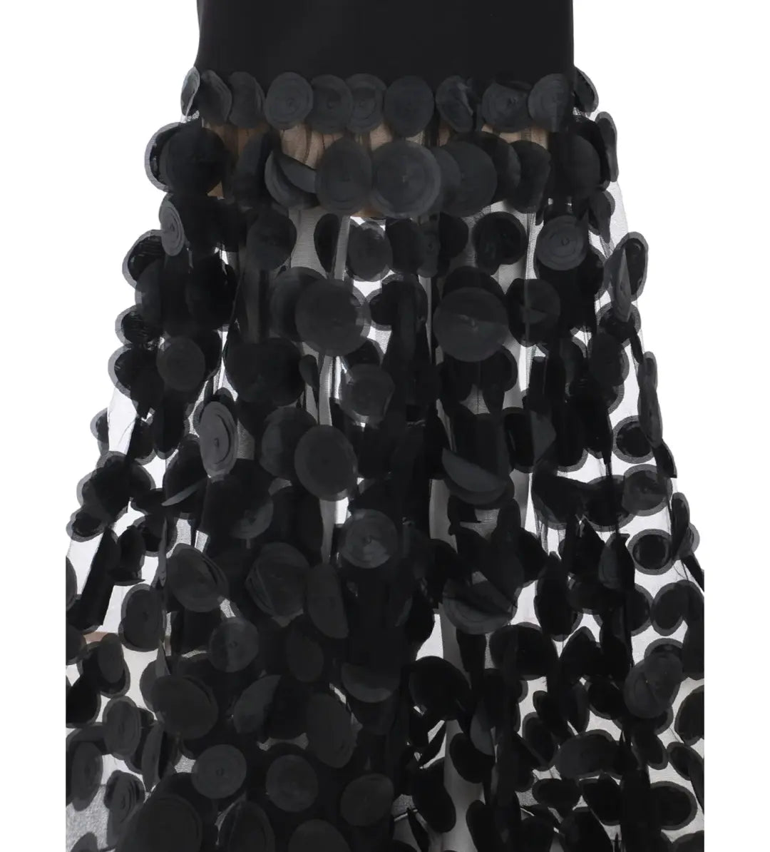 Irene Strapless Sheer Tulle Maxi Dress