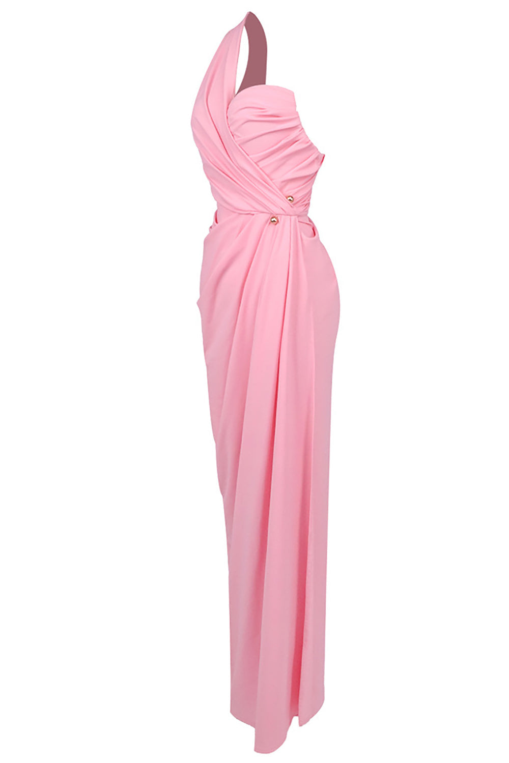 One Shoulder High Split Gown