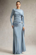 Hanayo Ruched Long Sleeve Maxi Dress