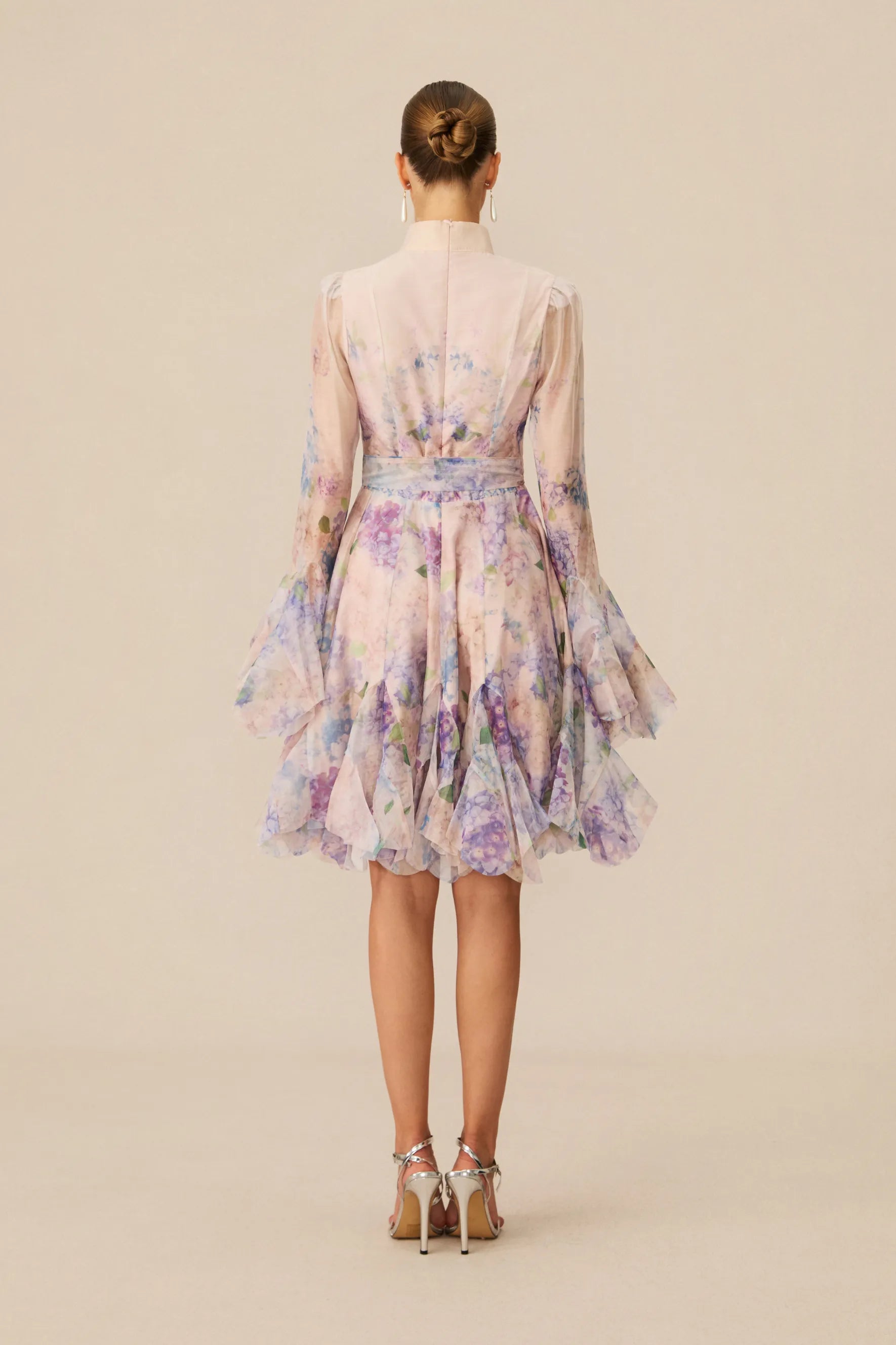 Lana Floral Print Flared Mini Dress
