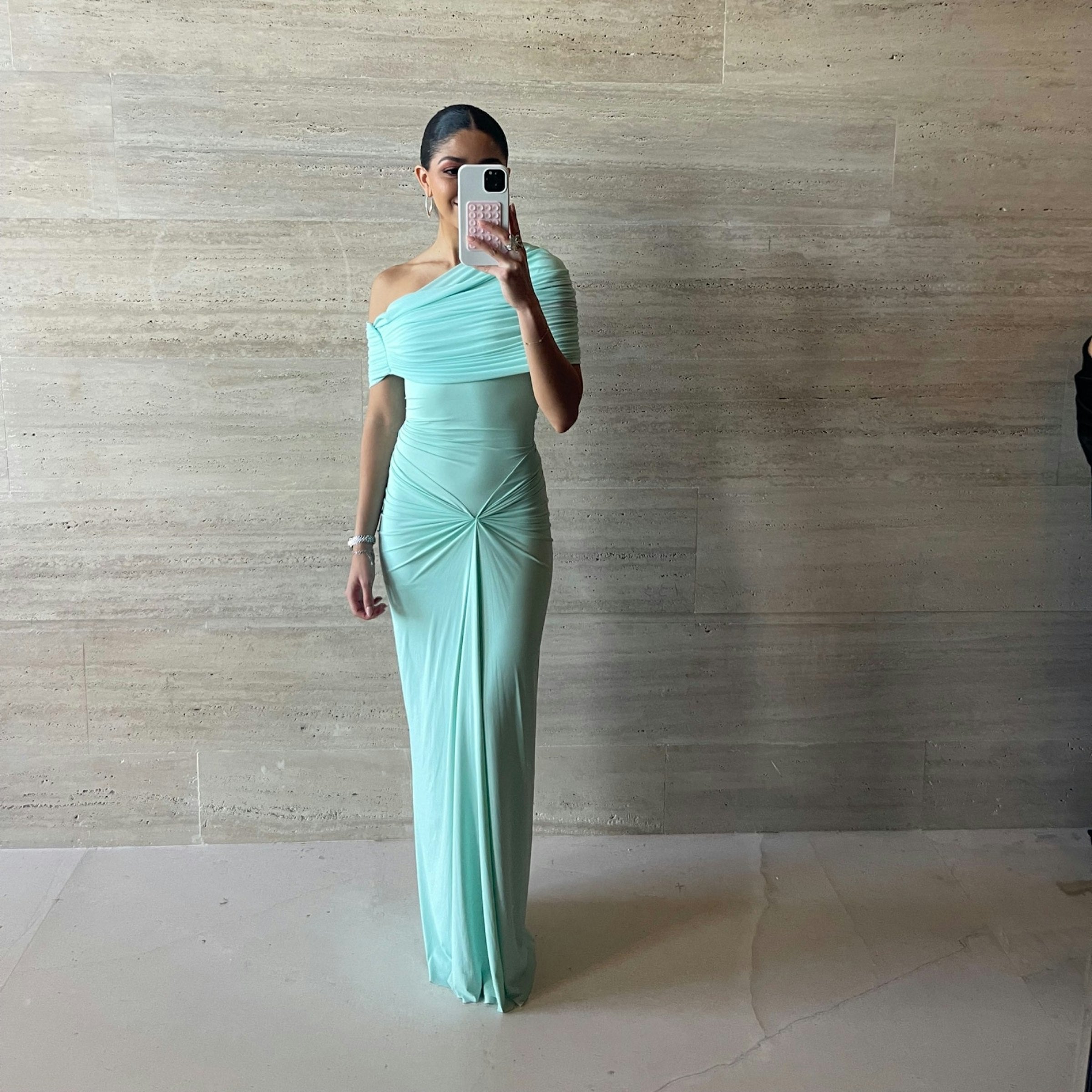Venia Sleeveless Folds Maxi Dress