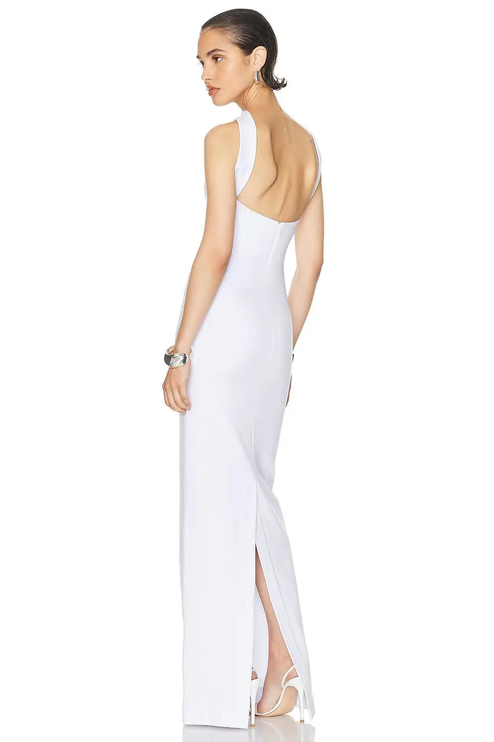 Sexy Halter Sleeveless Hip Wrap Ankle Lenght Bandage Dress Graceful Woman Party Dress Cocktail Party Vestido