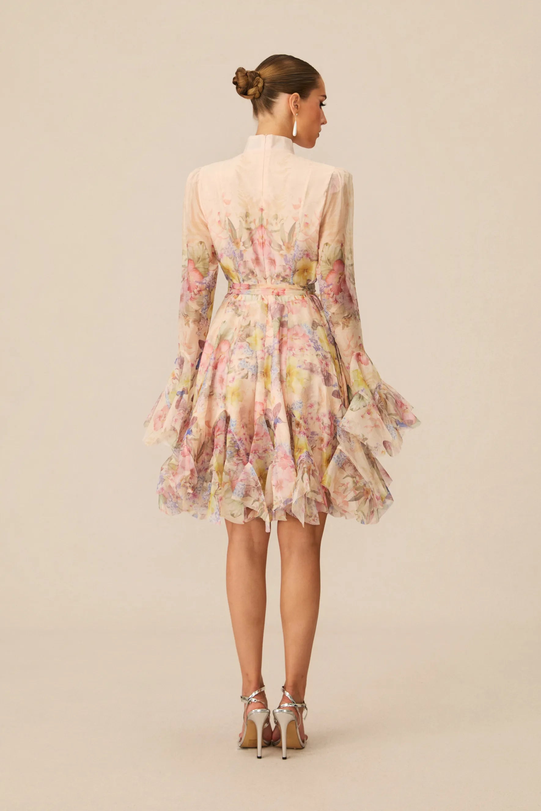 Lana Floral Print Flared Mini Dress