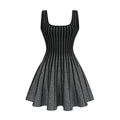 Anouk black glittered flared mini dress