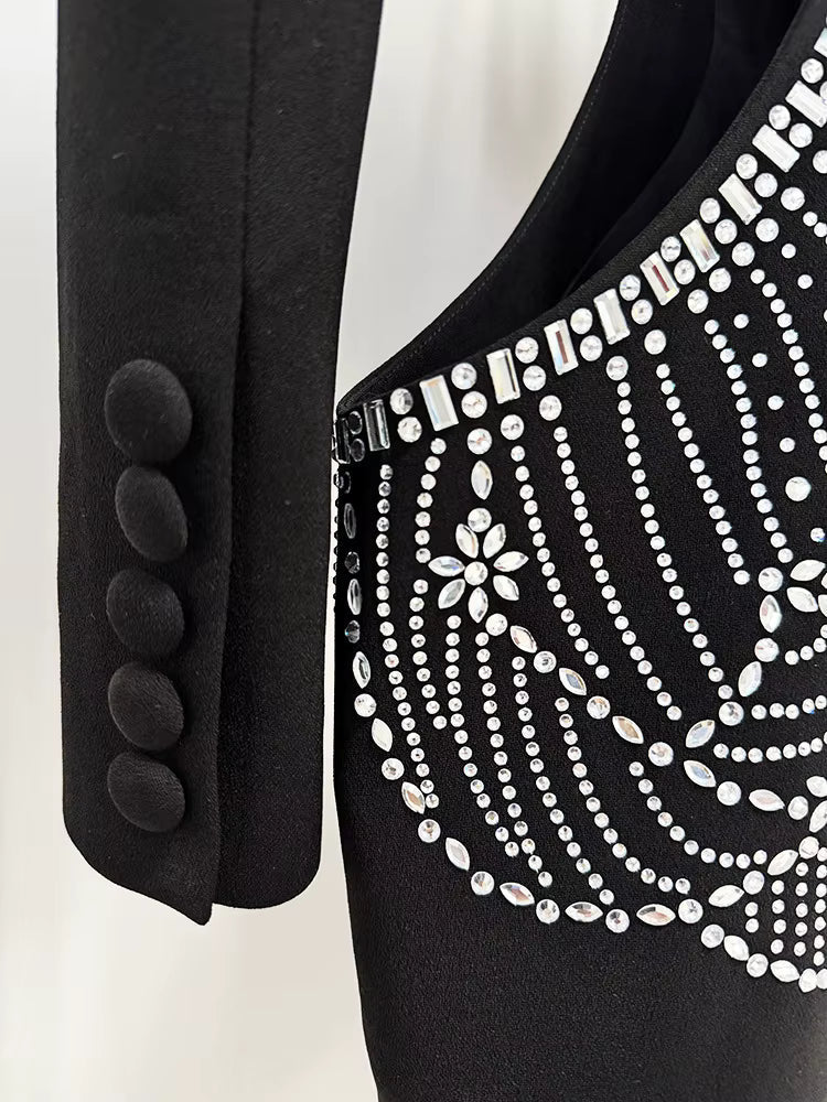 Averis Rhinestone Blazer & Pants Set