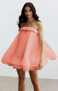 Naomi layered short dress with twisted neckline