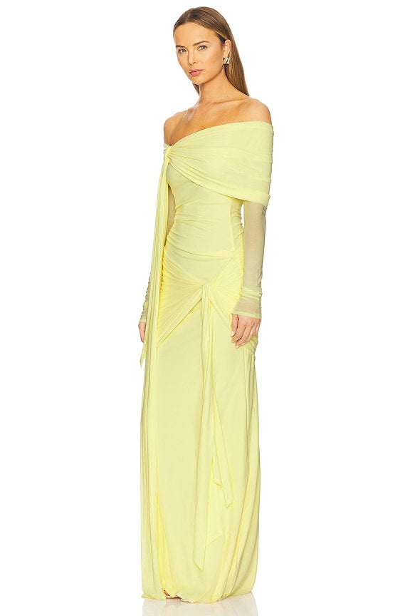 Heloise Dress in Butter Yellow