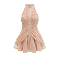 Dana embellished ruched mini dress