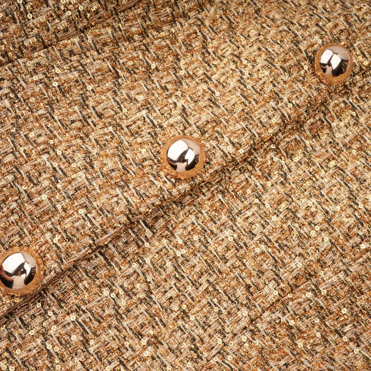 Clothilde Gold Sequined Tweed Jacket