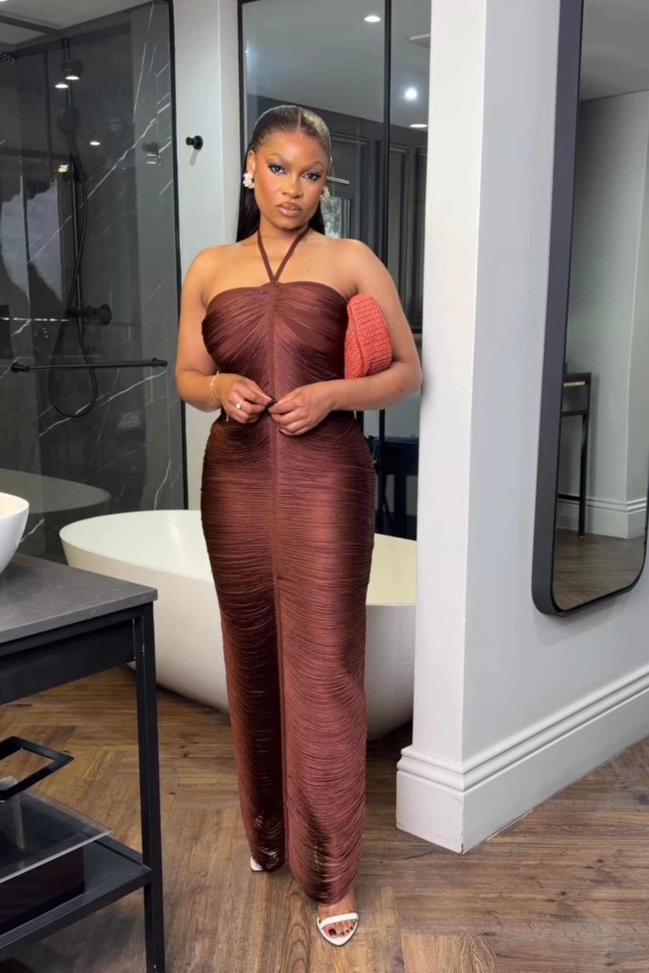 Elaina Halterneck Tassel Maxi Dress