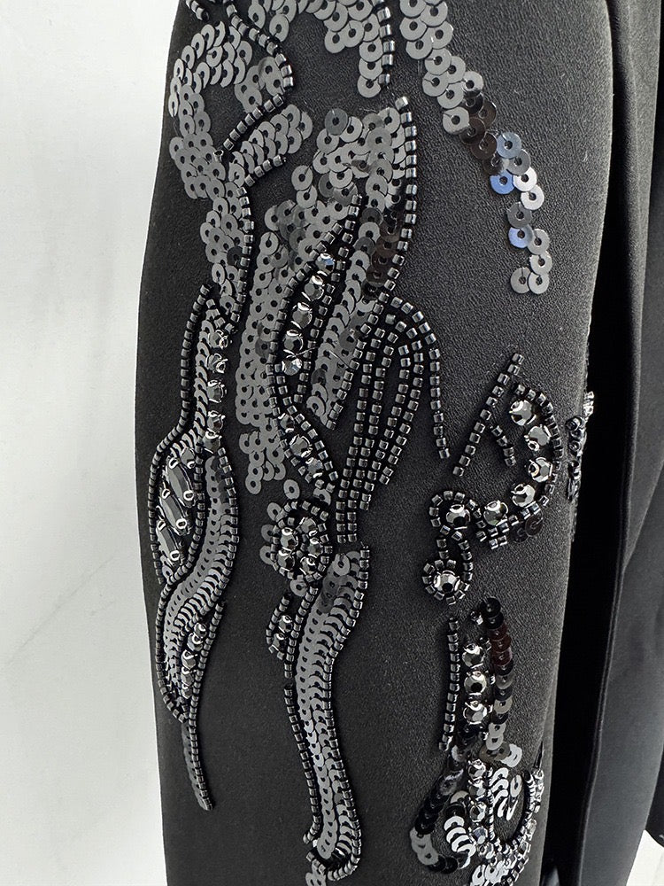 Éléna Embellished Sequined Blazer Dress