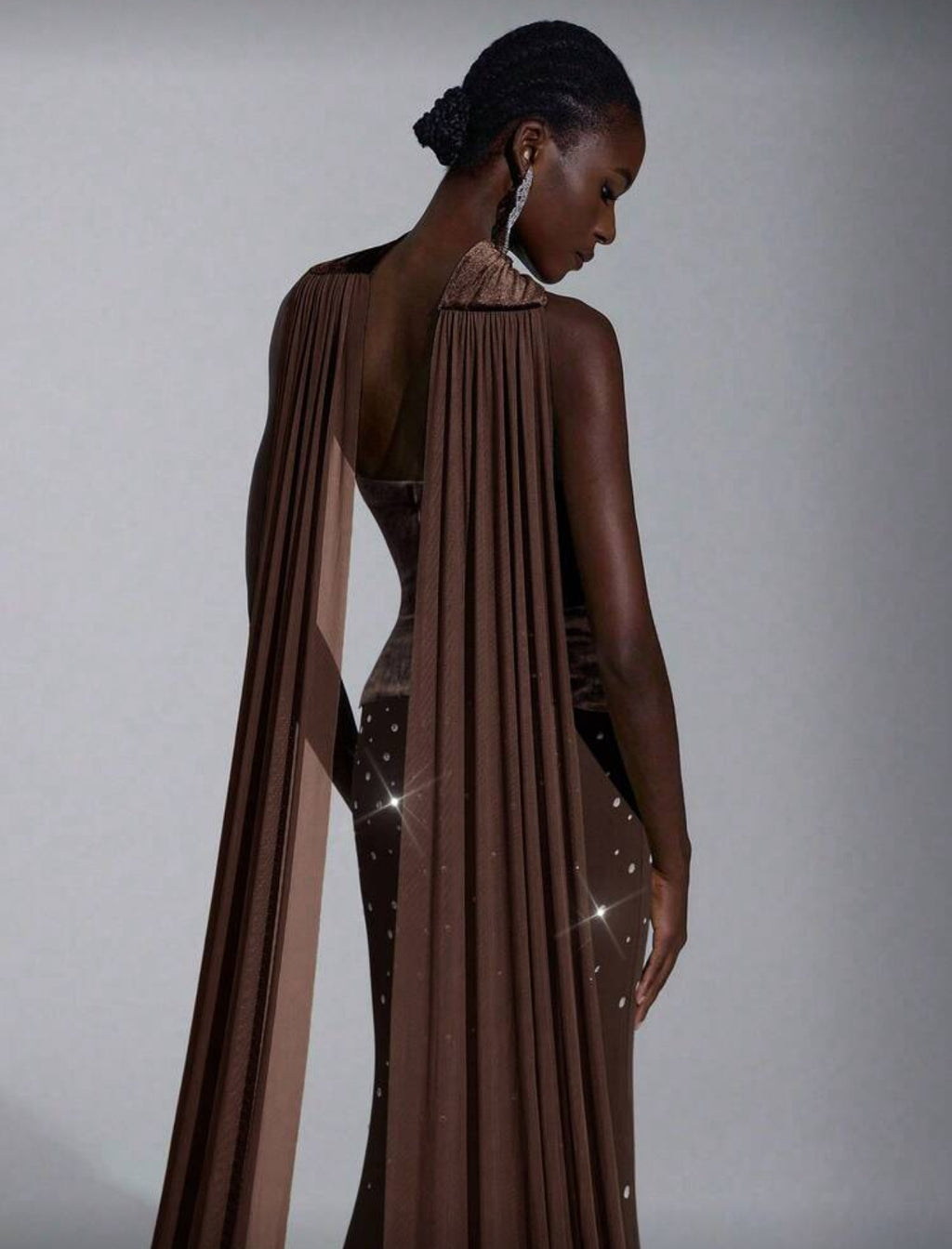 Eli Elegant Velvet Heavily Embellished Dress