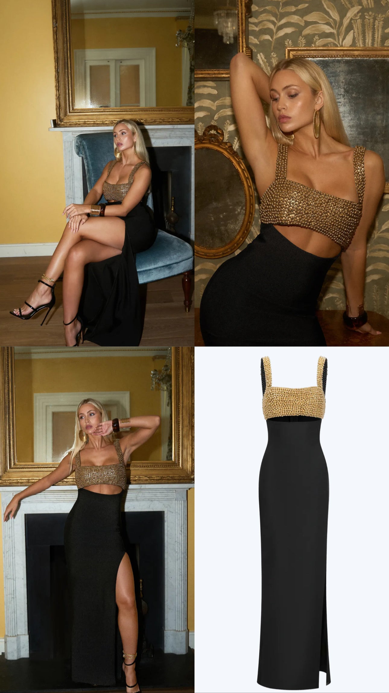 Katty High Slit Sleeveless Bandage Maxi Dress