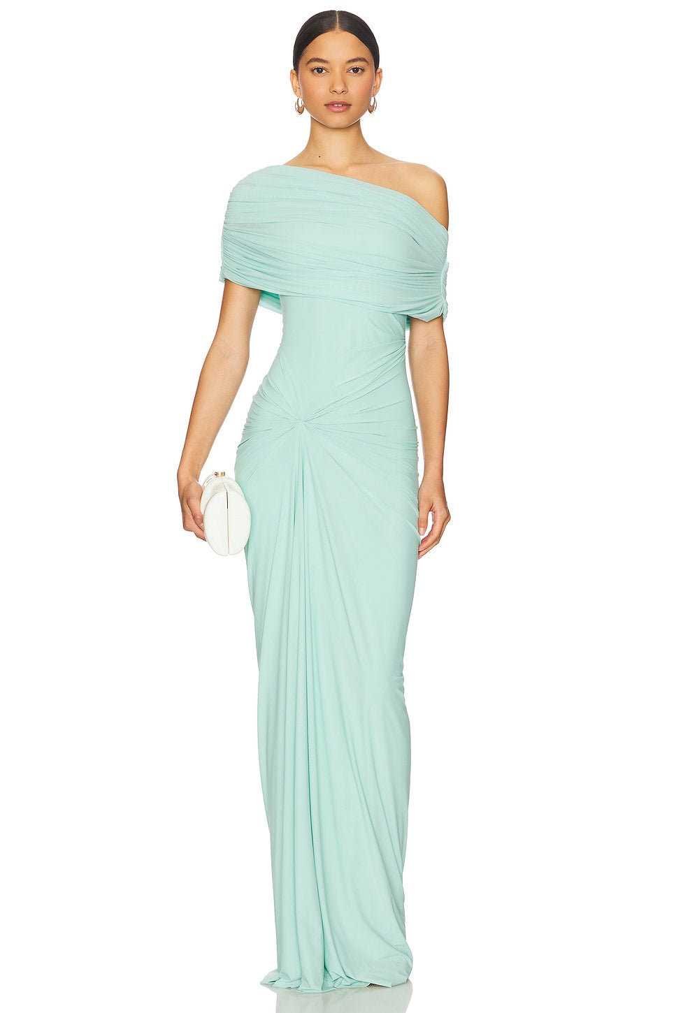 Venia Sleeveless Folds Maxi Dress