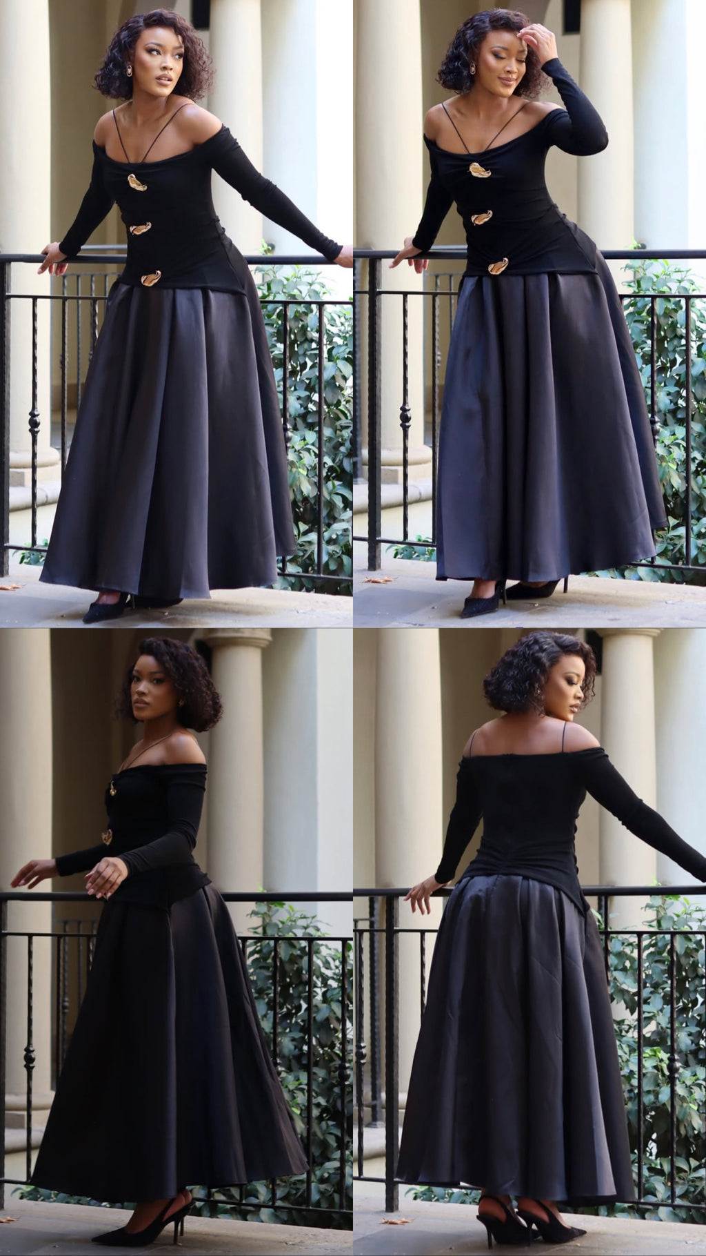 Katherine Off Shoulder Spaghetti Strap Maxi Dress