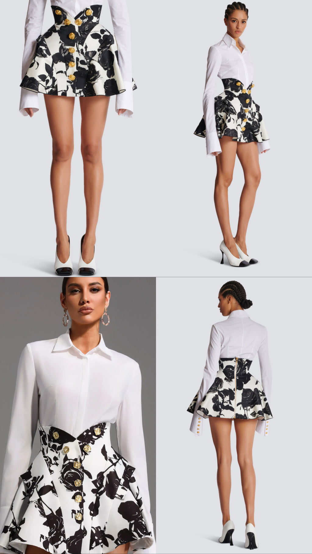 Eithne Long Sleeve Printing Mini Two-Piece Set