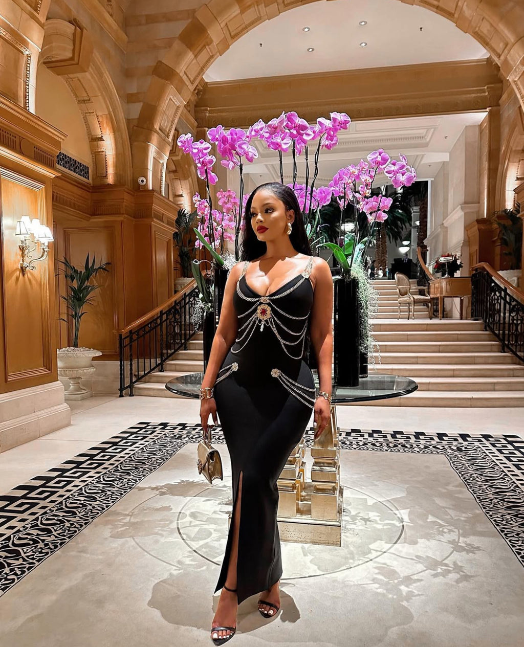 Spring Haute Couture Chain-Embellished Dress