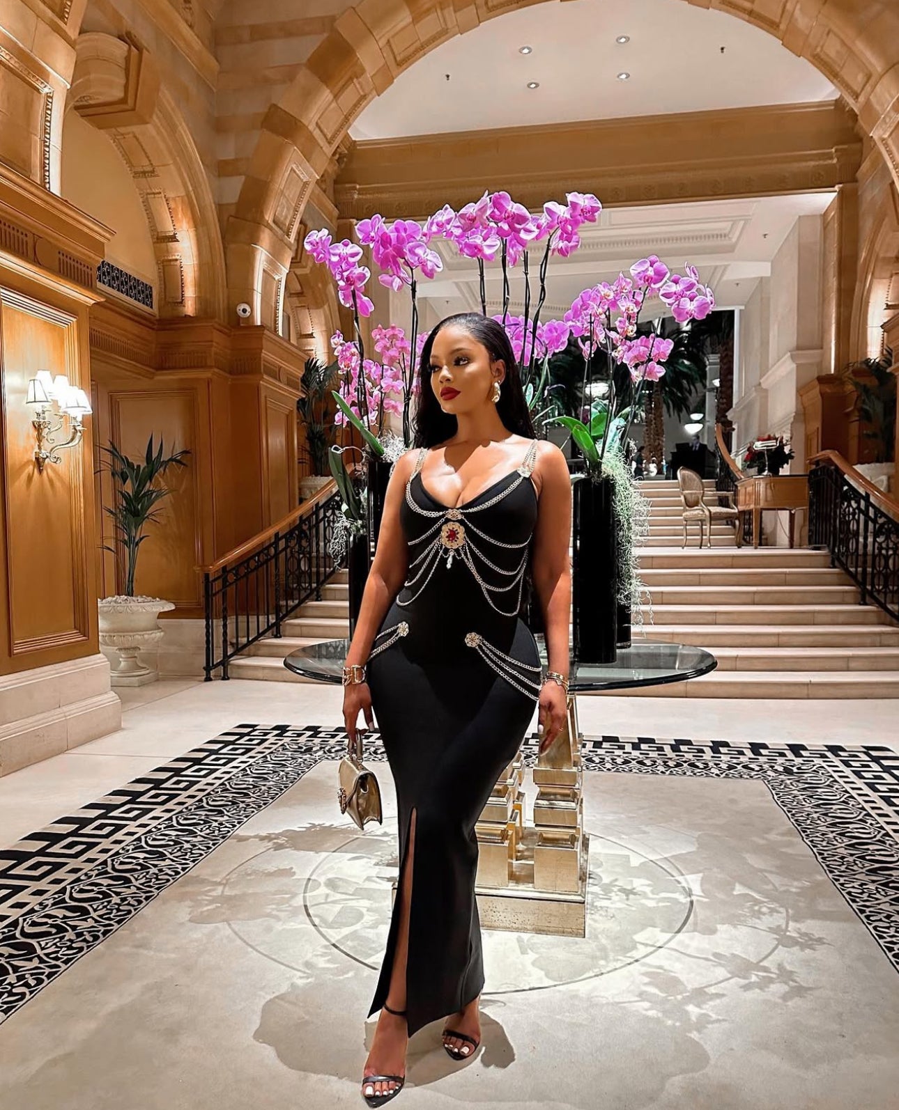 Spring Haute Couture Chain-Embellished Dress