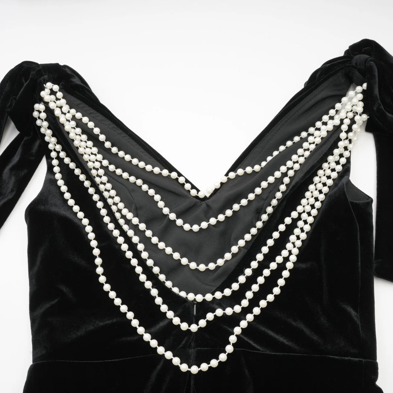 Audrey Embellished Velvet Open-Back Maxi Dress