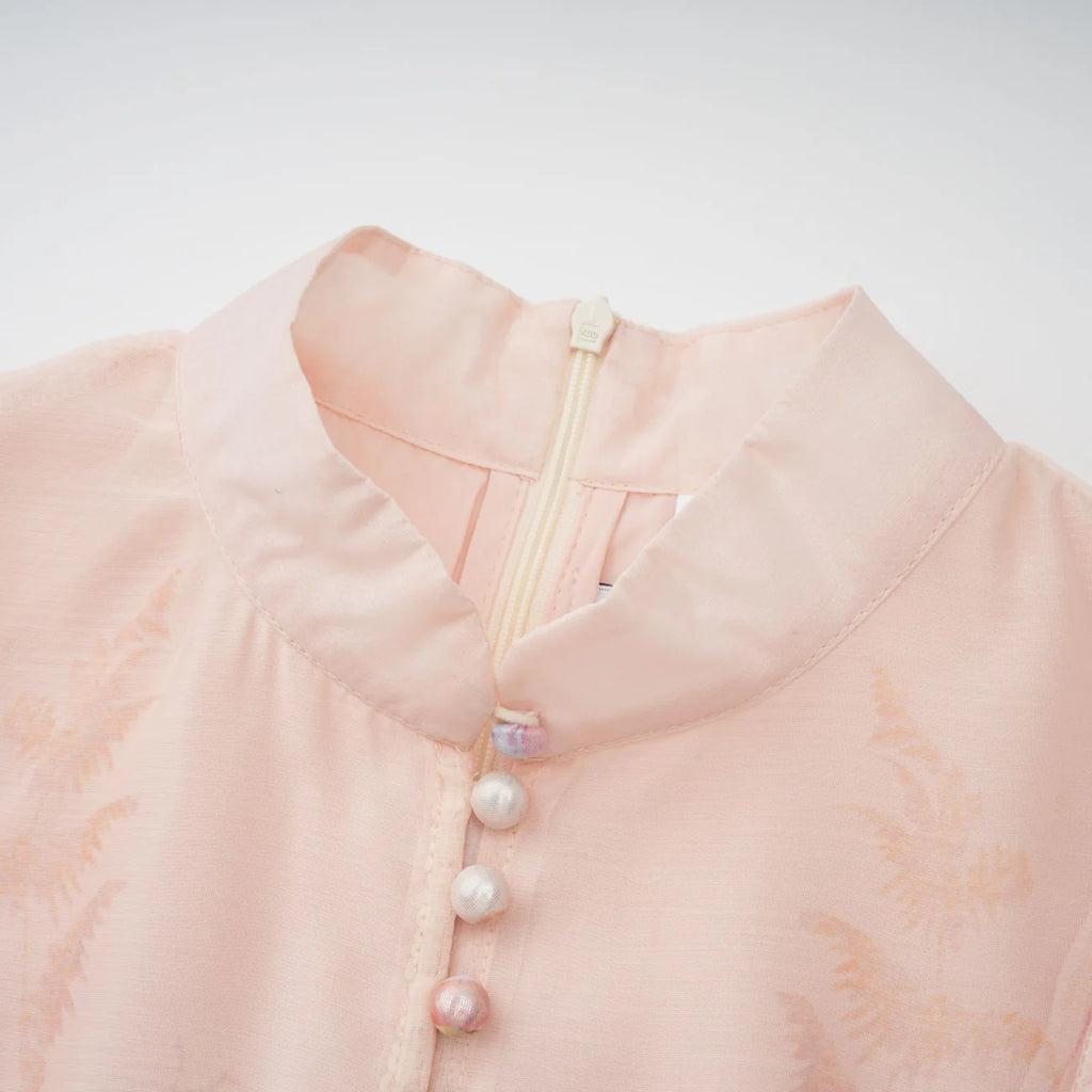 ZIMMERMAN Aya Pink Godet Floral Mini Dress