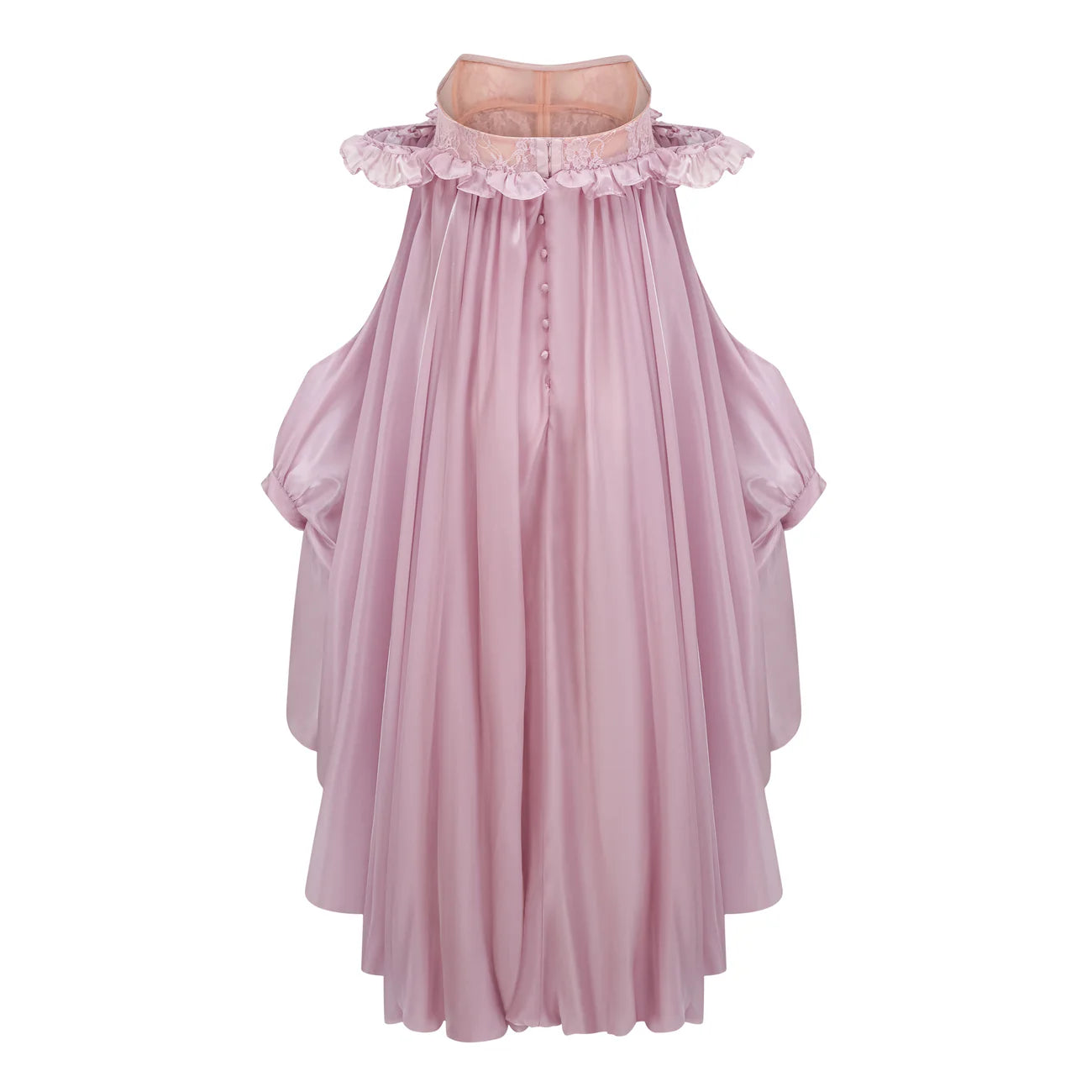 Brooklyn Pink Glossy Bubble Hem Mini Dress