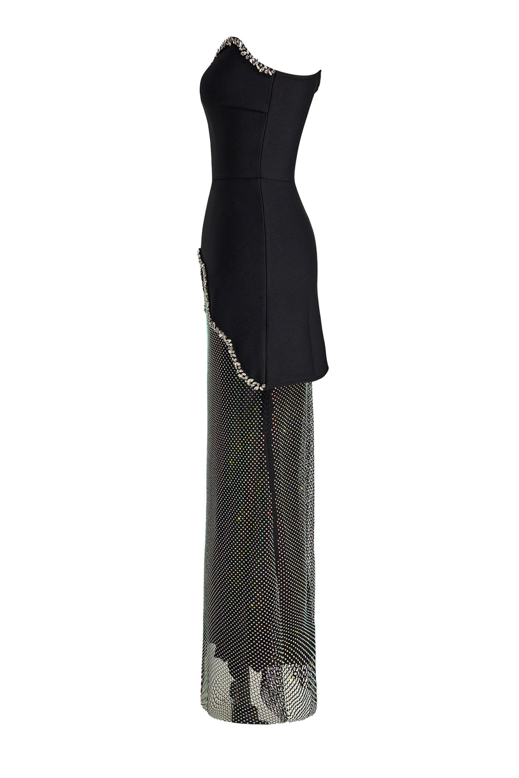 Rhinestone Off-Shoulder Top & Mesh Mid Waist
Skirt Set