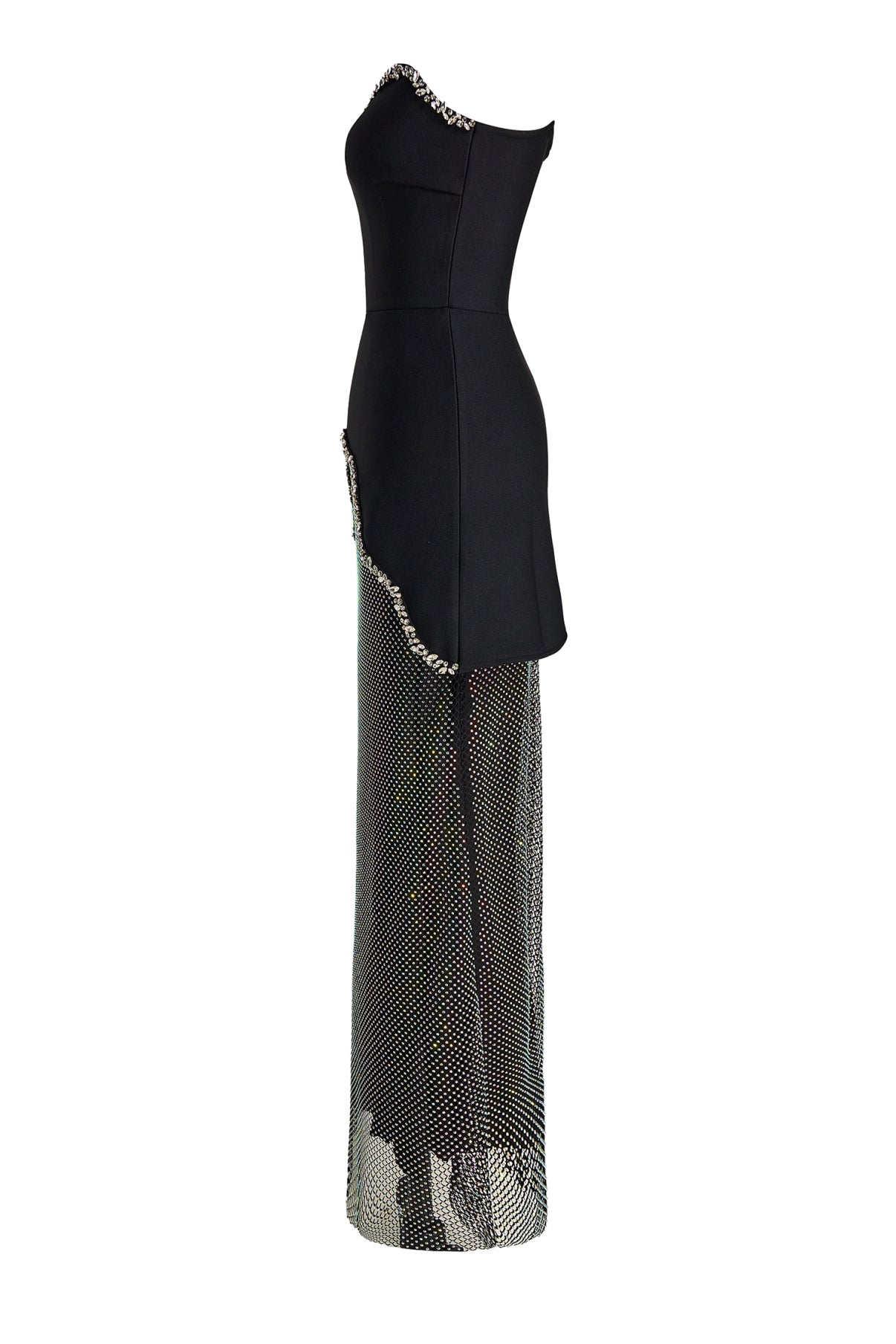 Rhinestone Off-Shoulder Top & Mesh Mid Waist
Skirt Set