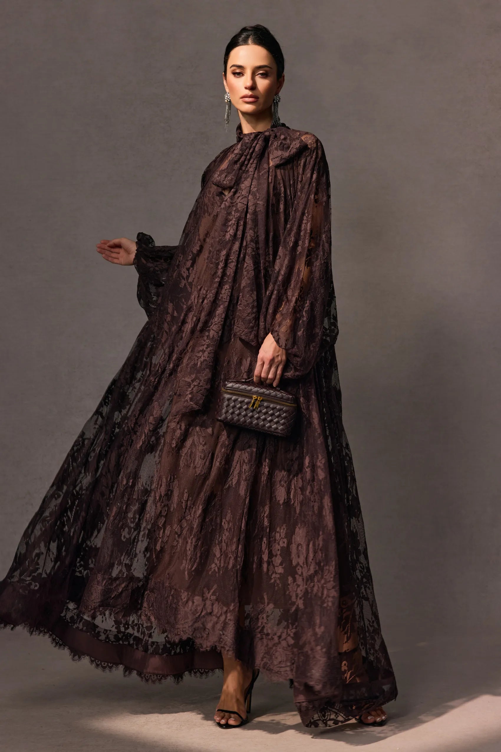 Catharine Floral Lace Sheer Maxi Dress