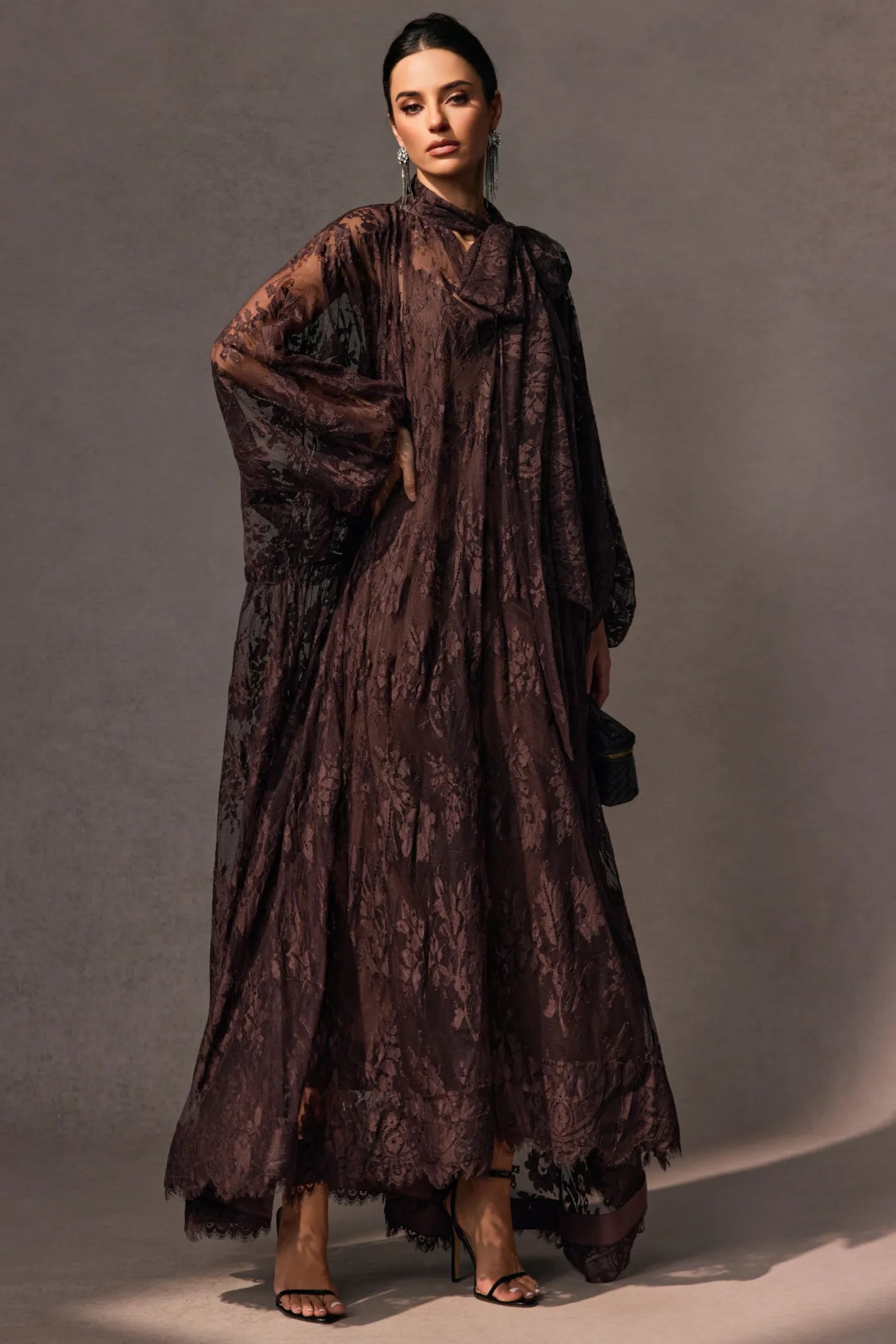 Catharine Floral Lace Sheer Maxi Dress