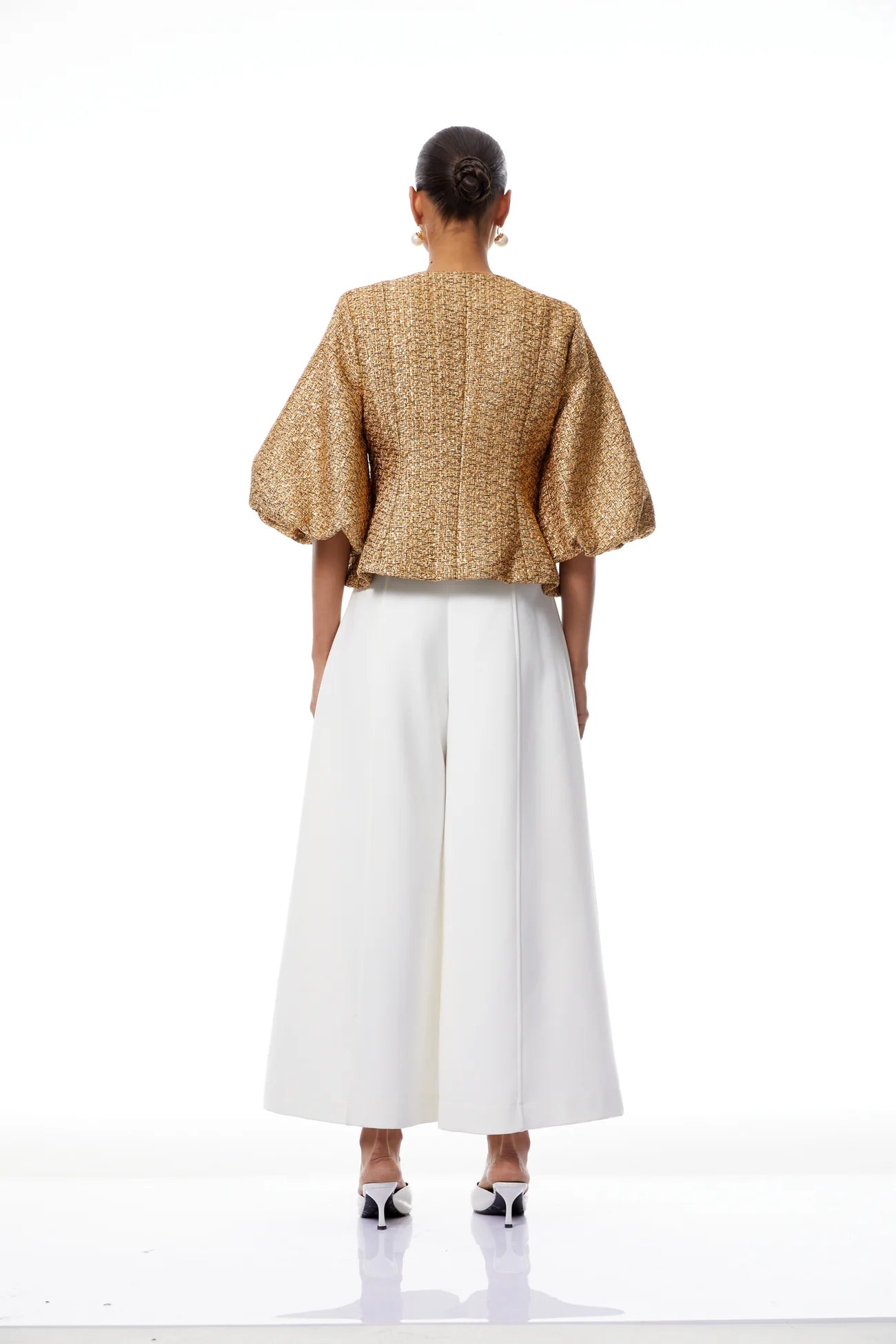 Clothilde Gold Sequined Tweed Jacket