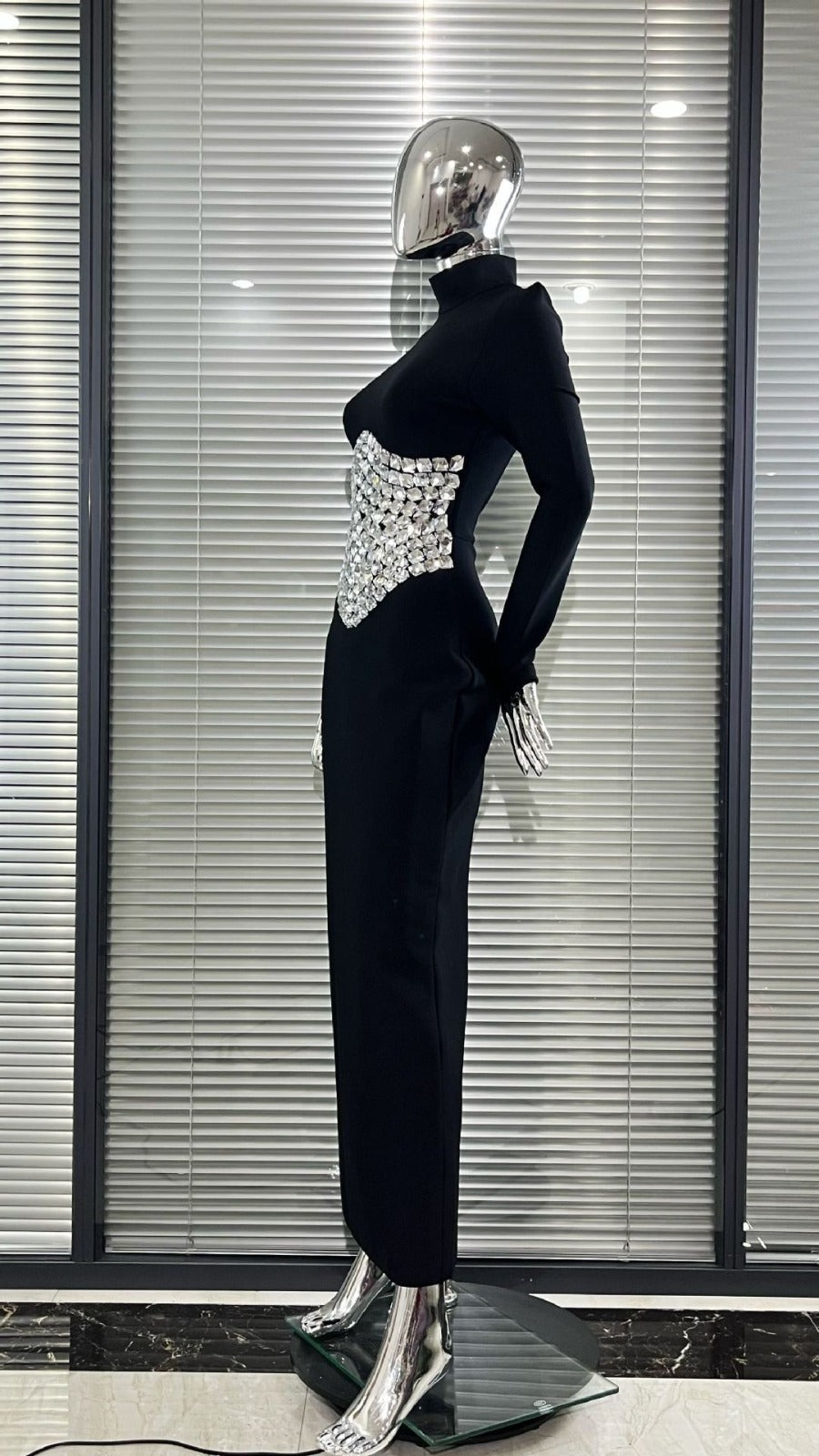 Ludovia Diamante Embellished Maxi Dress