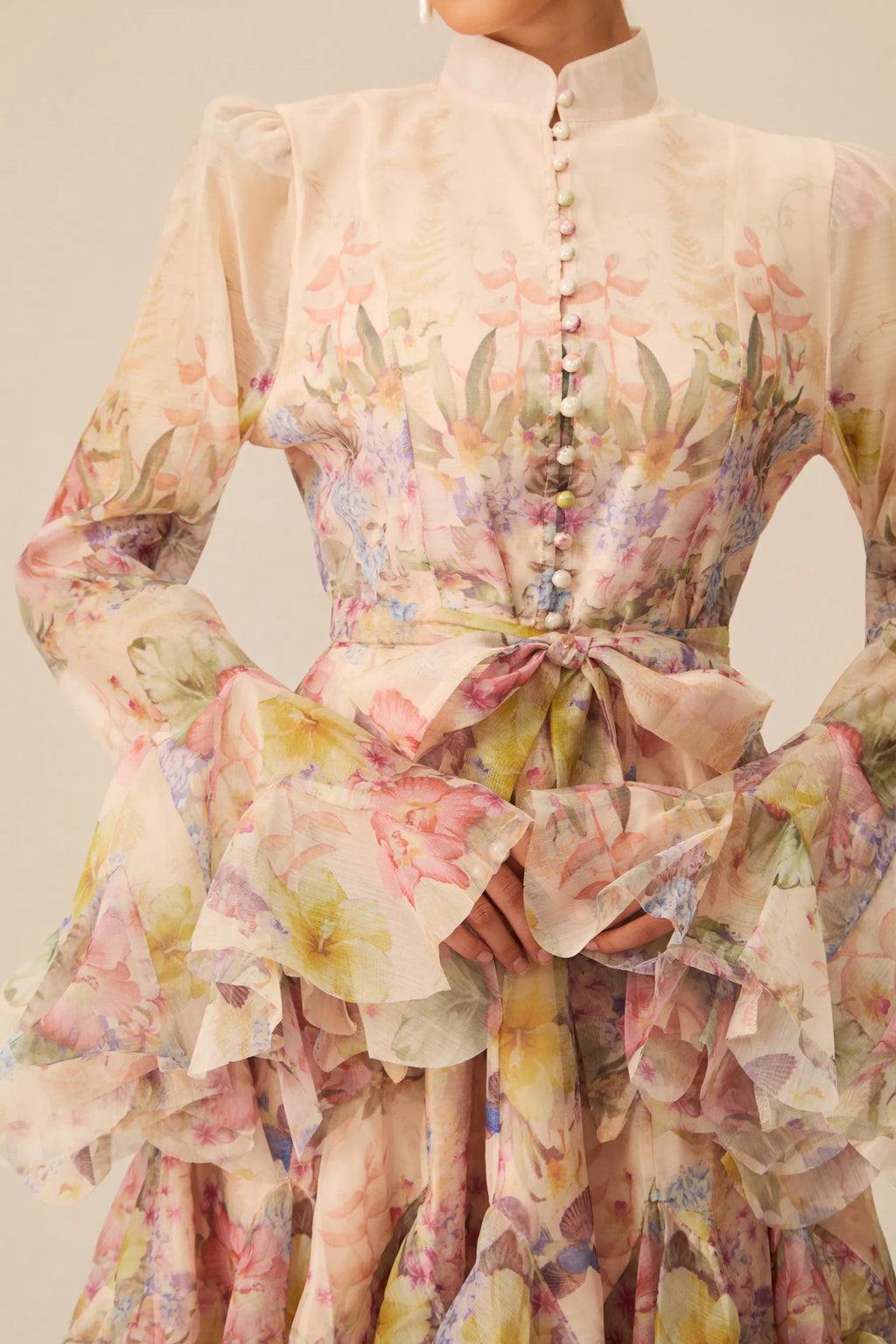 Lana Floral Print Flared Mini Dress