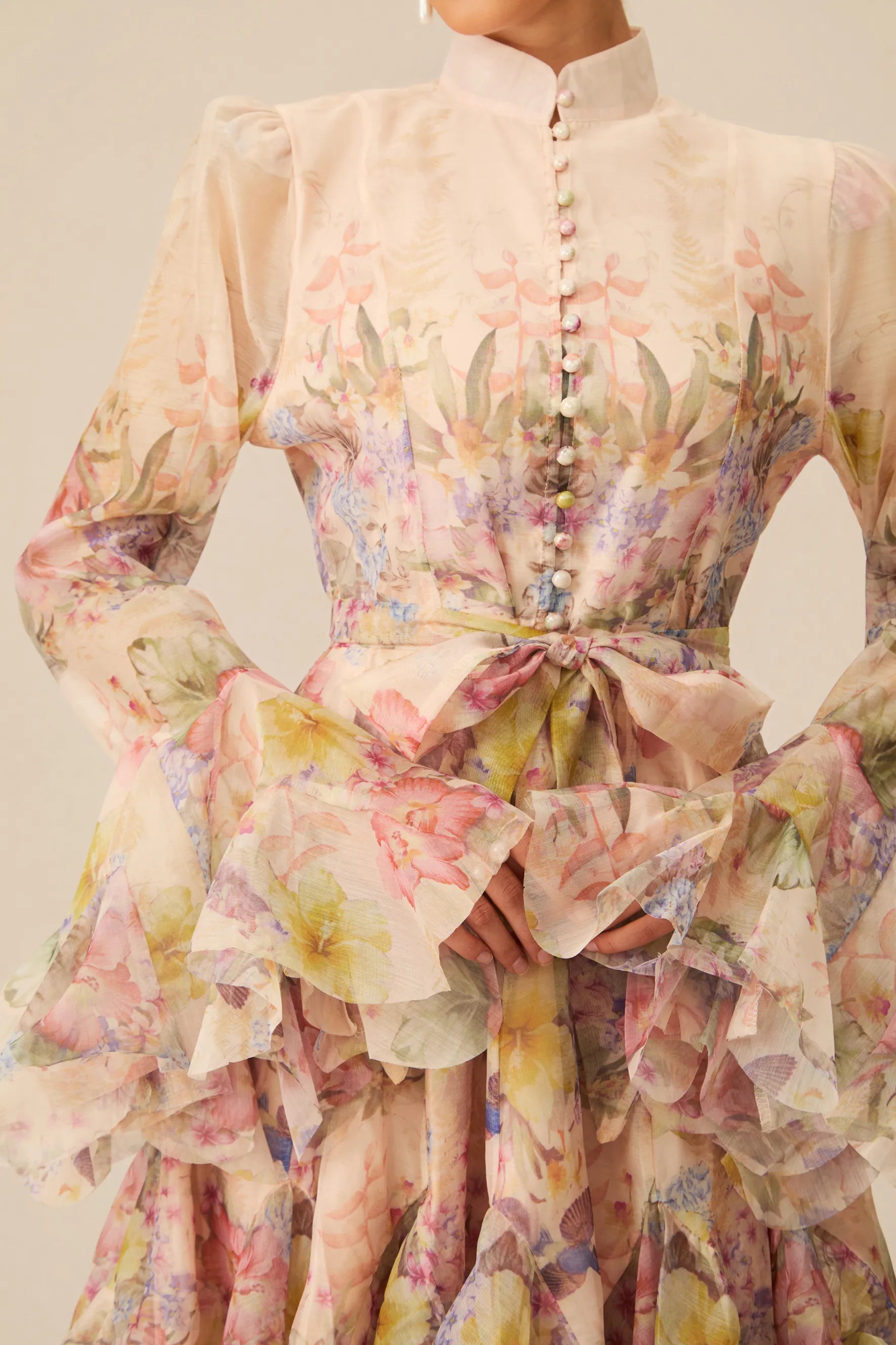 Lana Floral Print Flared Mini Dress