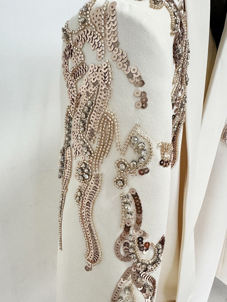 Éléna Embellished Sequined Blazer Dress