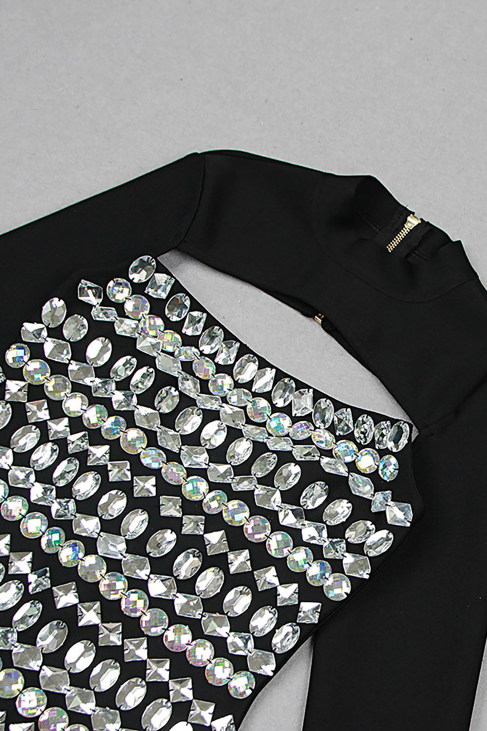 Rhinestone Embellishment Bandage Dress