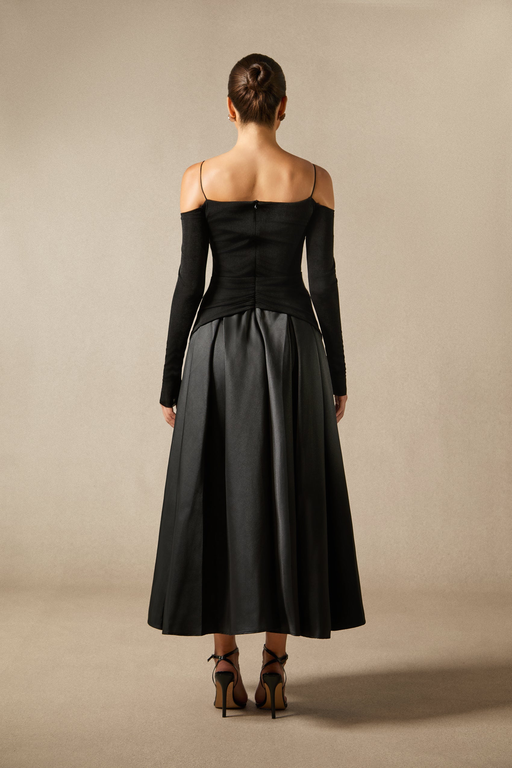 Katherine Off Shoulder Spaghetti Strap Maxi Dress