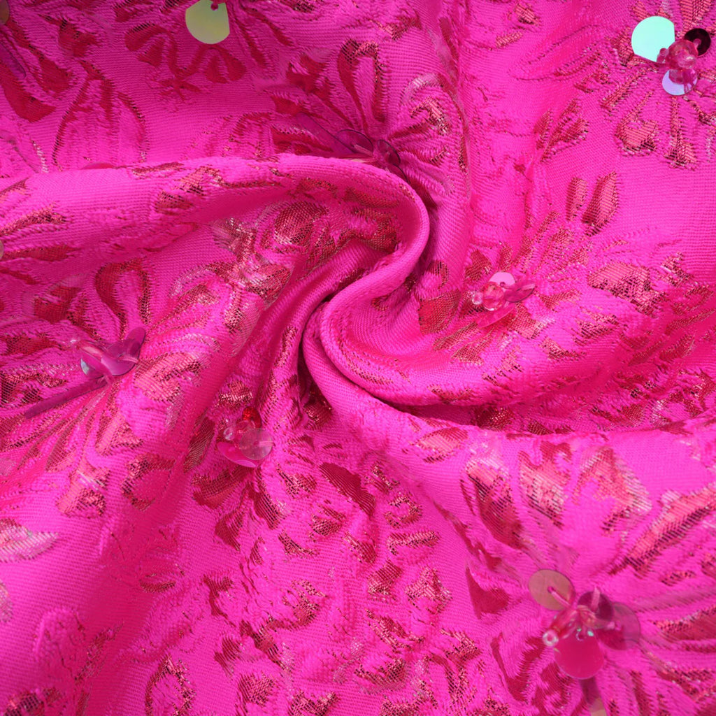 Celestia Floral-Appliqué Embellished Mini Dress