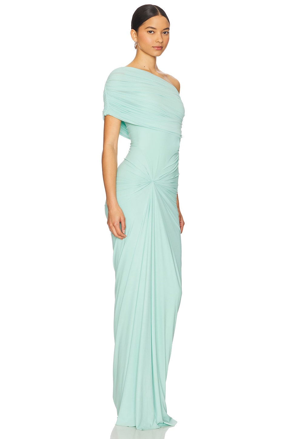 Venia Sleeveless Folds Maxi Dress
