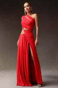 High Slit Hollowed-out Maxi Dress